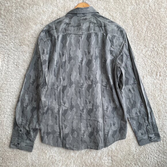 Calvin Klein Men Camo Button-Down Casual Shirt Green XL Military Army Camouflage - Picture 12 of 12
